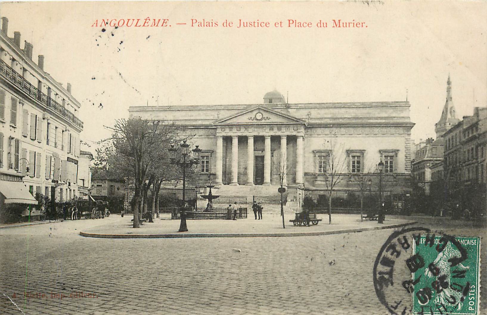 CPA Angouleme Palais de Justice et Place du Murier 