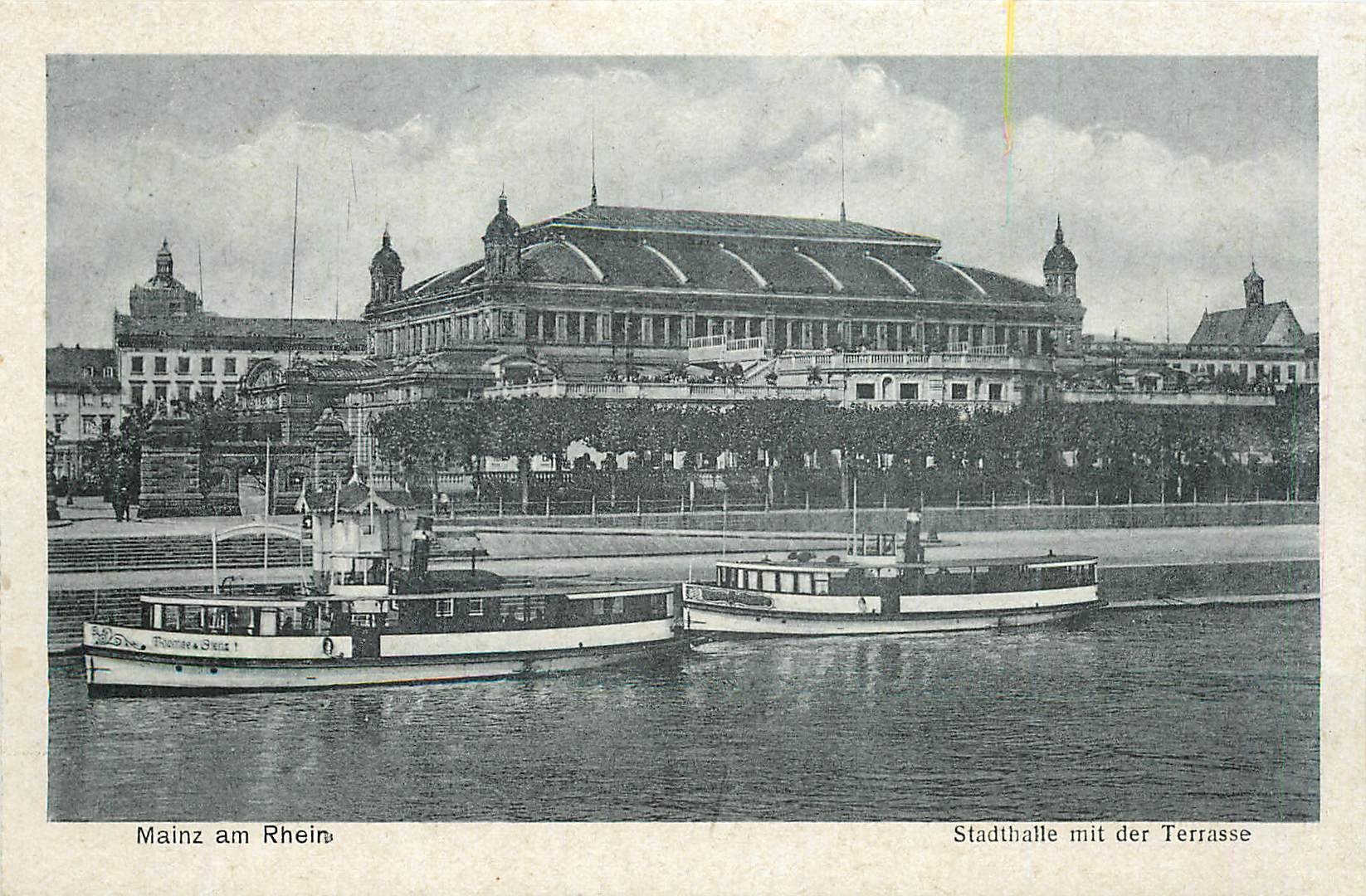 CPA Mainz am Rhein Stadthalle mit der Terrasse 