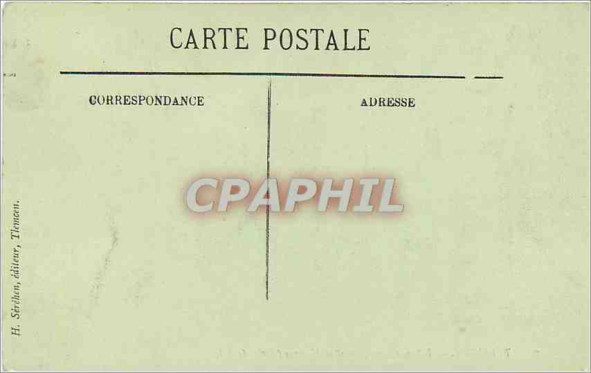 CPA Tlemcen Infermerie indigene et la Medersa  — Rückseite