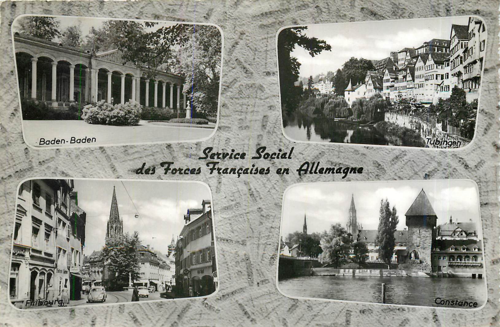 CPA Allemagne Baden Baden Tubingen Fribourg Constance Service Social des Forces Francaises en Allema