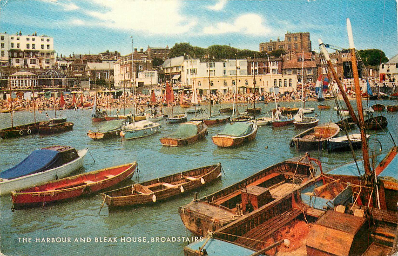 CPA The Harbour and Bleak House Broadstairs 