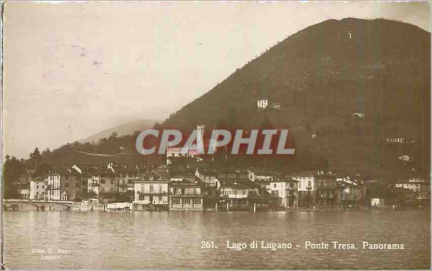 CPA Lago di Lugano Ponte Tresa Panorama 