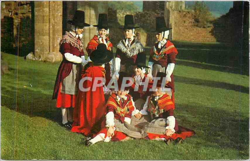 CPA Welsh Folk Dancers in Authentic National Costume 