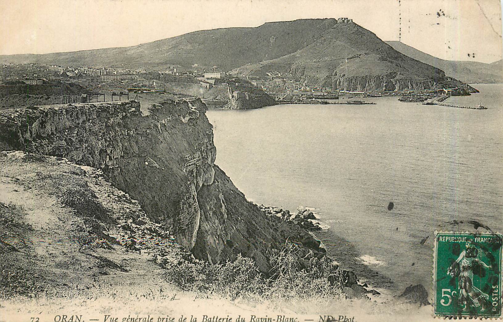 CPA Oran Vue generale prise de la Batterie du Ravin Blanc 