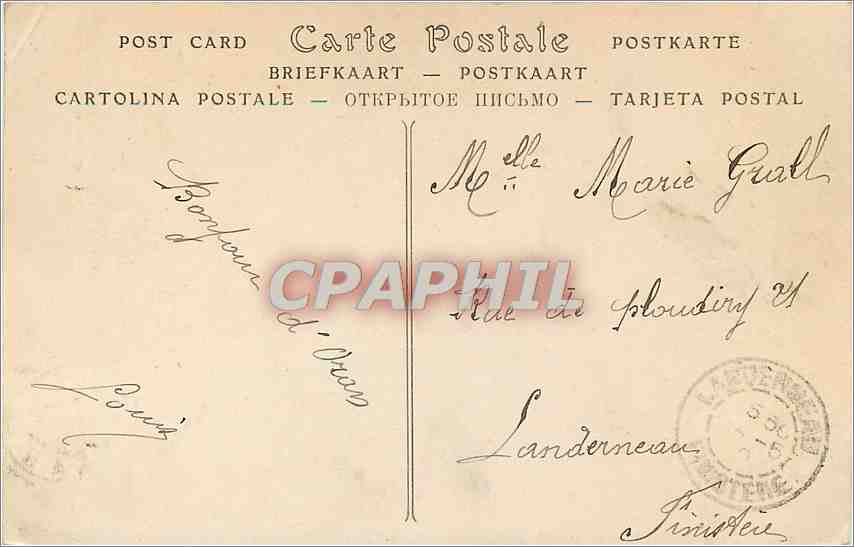 CPA Oran Vue generale prise de la Batterie du Ravin Blanc  — Rückseite