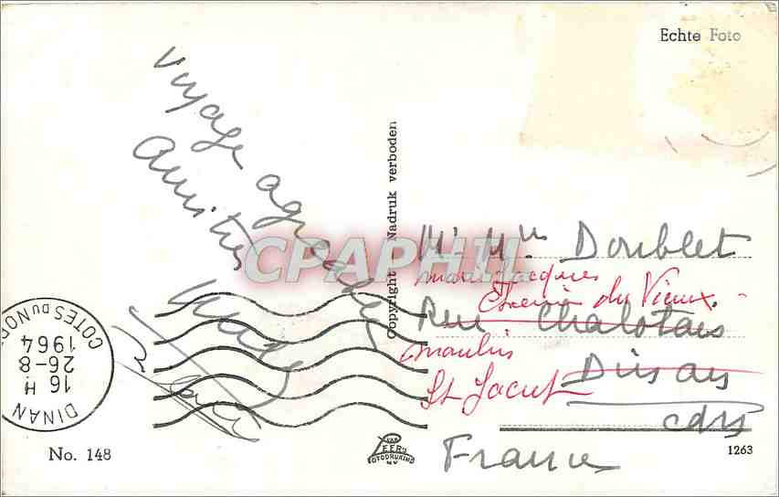 CPA Amsterdam OZ Voorburgwal D Leeuwenburgh  — Verso