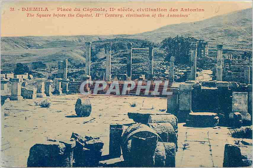 CPA Djemila Place du Capitole II siecle civilisation des Antonins 