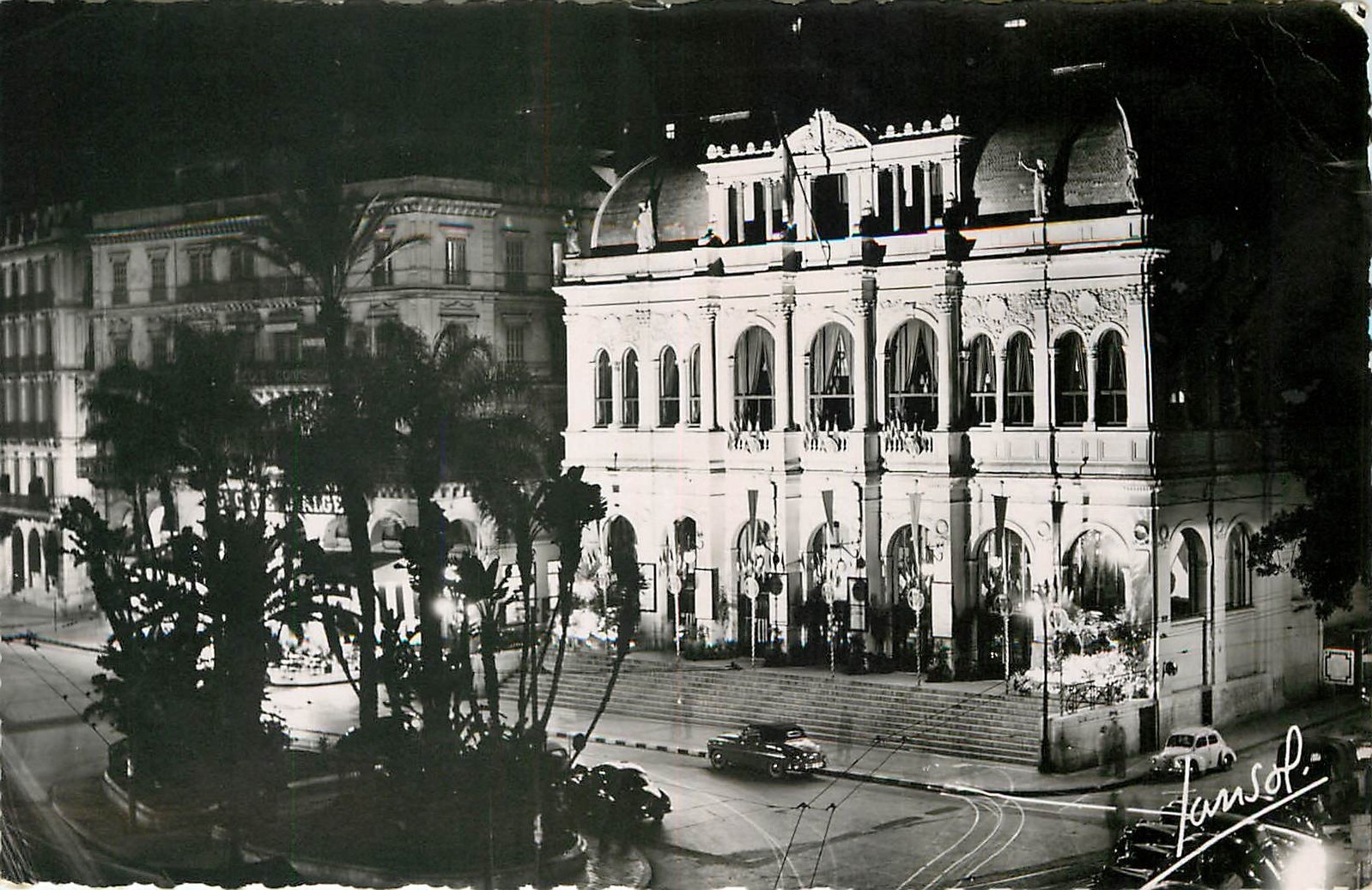 CPM Alger la nuit L'Opera 