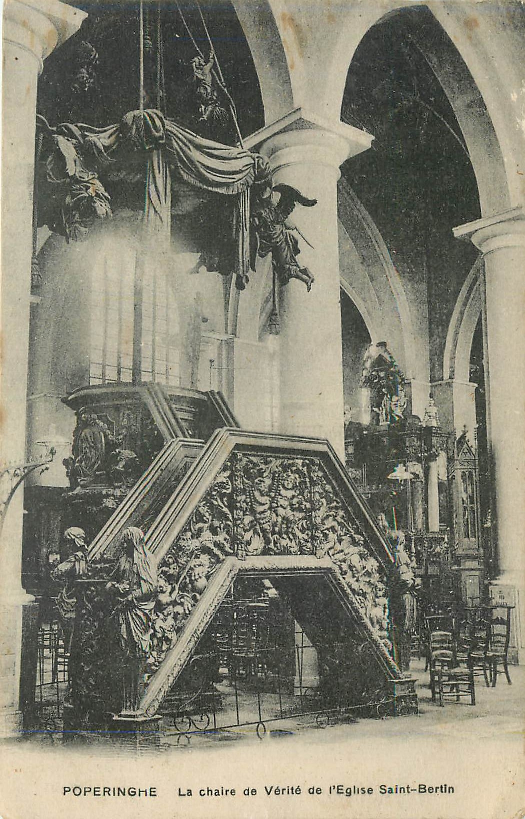 CPA Poperinghe La chaire de Verite de l'Eglise Saint Bertin 
