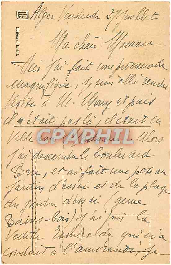Arabe — portrait d'un vieil homme — Éditeurs L. & L. n°116 — Achterkant