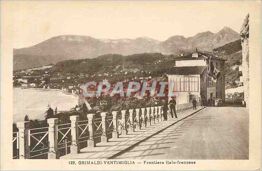 CPA Grimaldi Ventimiglia Frontiera italo francese 