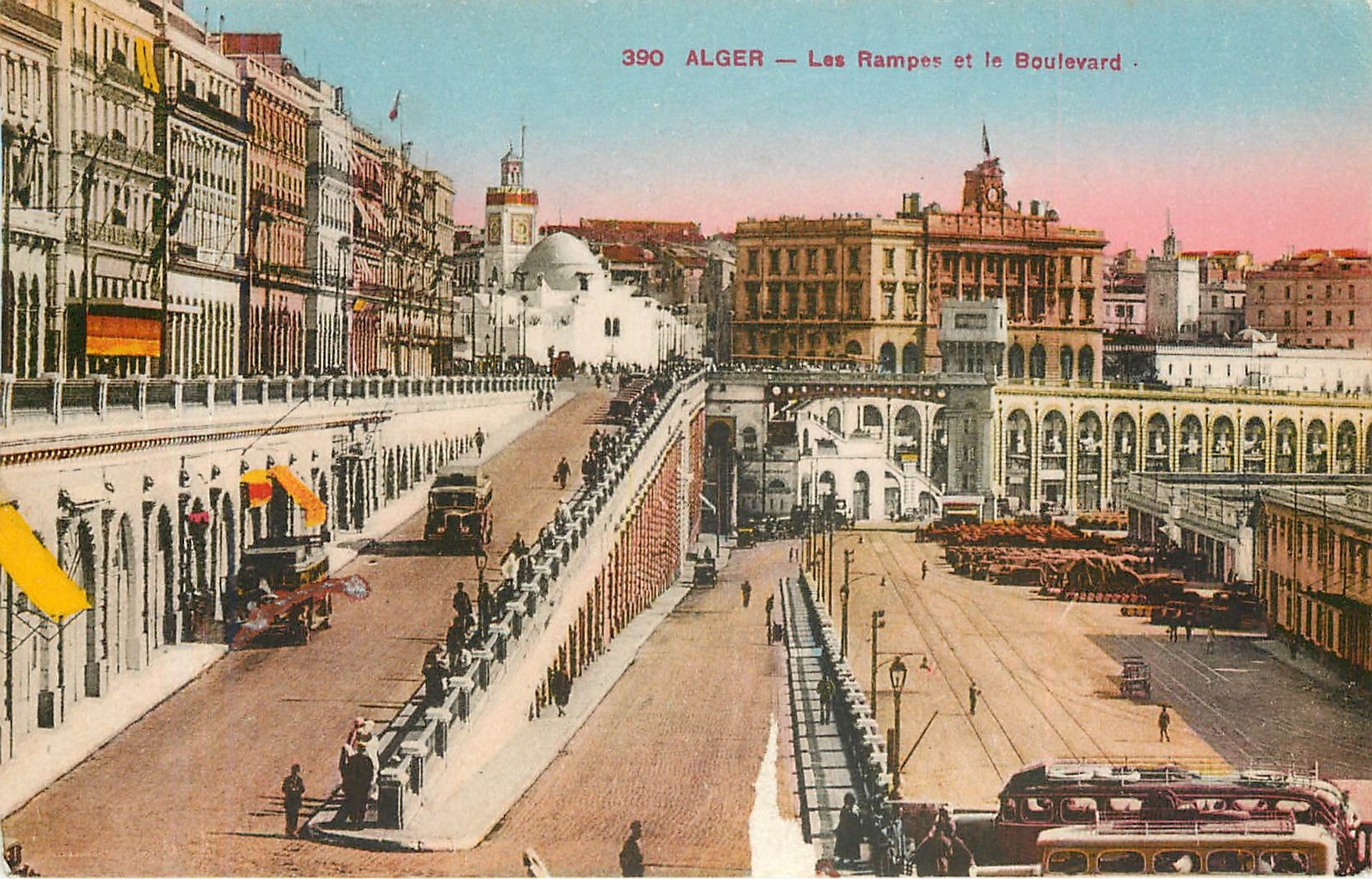 CPA Alger Les Rampes et le Boulevard 