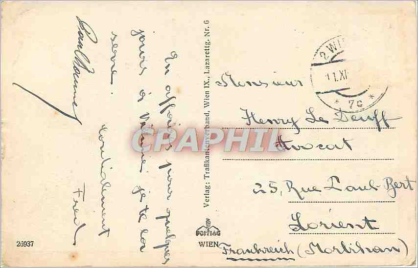 CPA Wien Masientrucke mit Dianabad  — Back