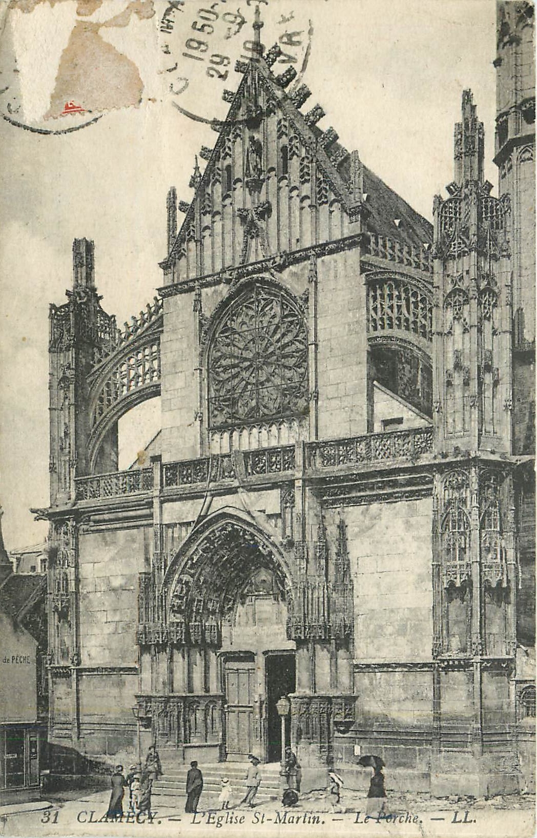 CPA Clamecy L'Eglise St Martin Le Porche 