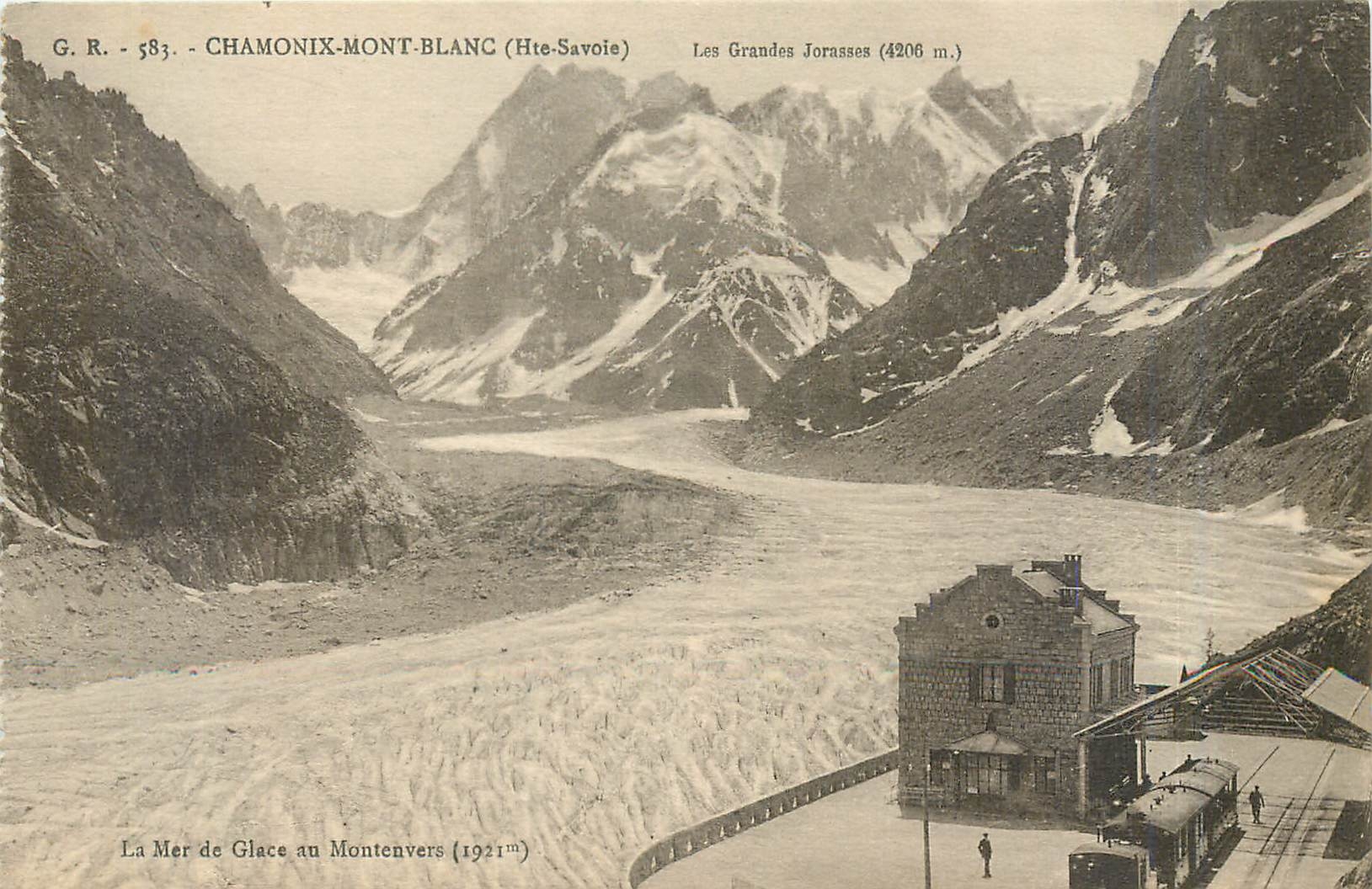 CPA Chamonix Mont Blanc Hte Savoie Train Les Grandes Jorasses