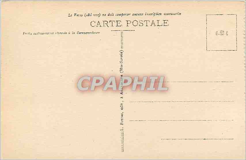 CPA Chamonix Mont Blanc Hte Savoie Train Les Grandes Jorasses — Verso