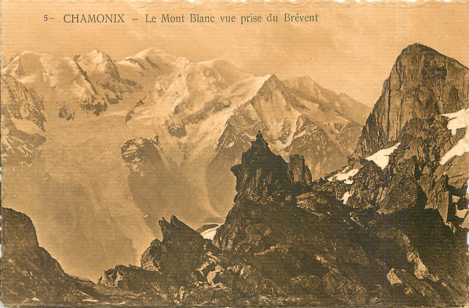 CPA Chamonix Le Mont Blanc vue prise du Brevent 