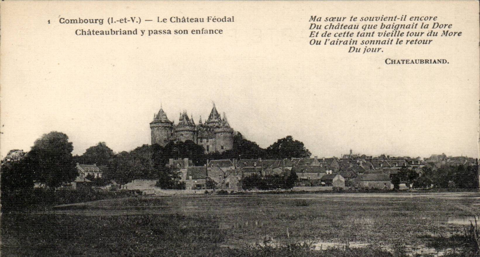 chateau de Combourg - ou le celebre ecrivain Chateaubriand passa partie de son enfance - CPA 