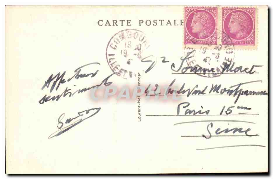 chateau de Combourg - ou le celebre ecrivain Chateaubriand passa partie de son enfance - CPA  — Rückseite
