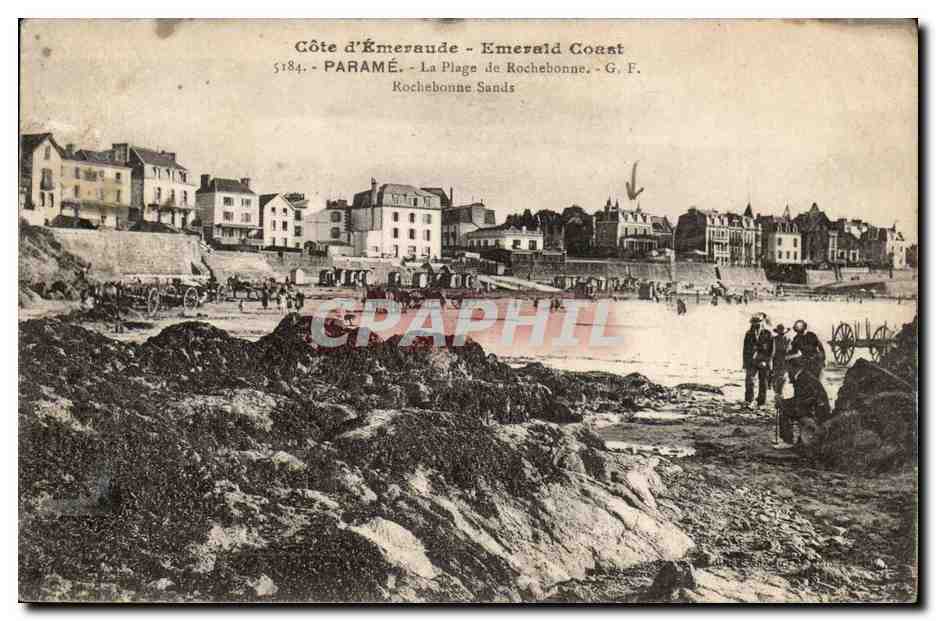 Parame - la Plage de Rochebonne - sands - Cote d'Emeraude - Emerald Coast - CPA 