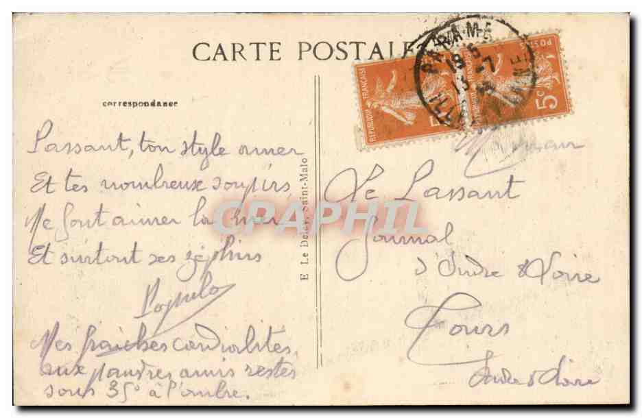 Paramé — Les Villas sur la Digue — Côte d'Émeraude — Verso