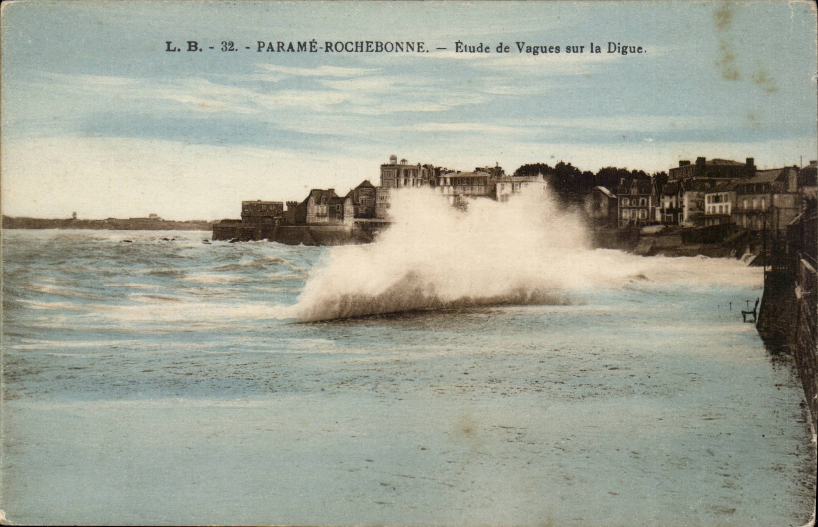 Paramé-Rochebonne — Étude de Vagues sur la Digue — L.B. 32