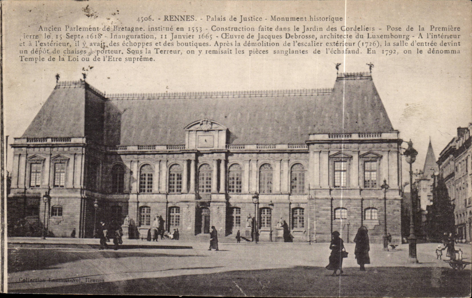 Rennes - palais de Justice - Monument historique - CPA 