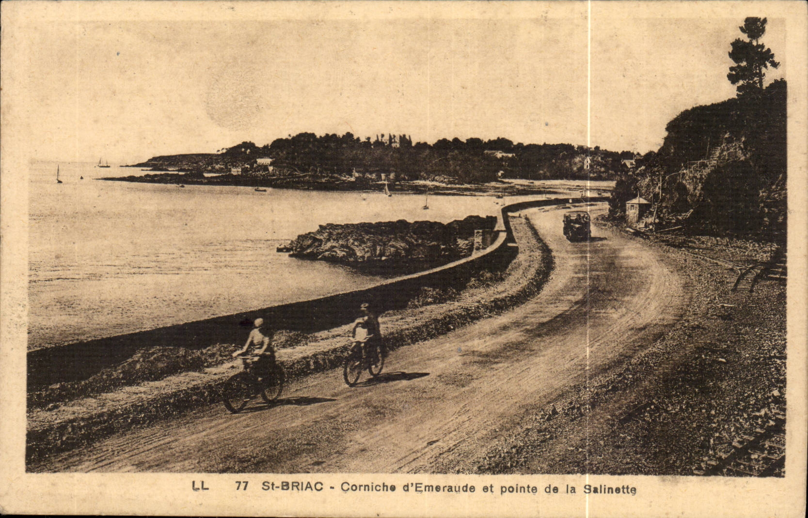 St Briac - Corniche et pointe de la salinette - velo - CPA 