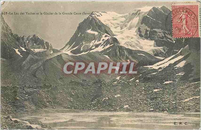 Le Lac des Vaches et le Glacier de la Grande Casse (Savoie) — E. R. C. — n° 431