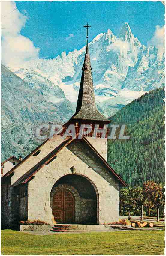 CPM Au Pays du Mont Blanc Avec ses clochers elances vers le ciel l'Homme n a fait au imiter la natur