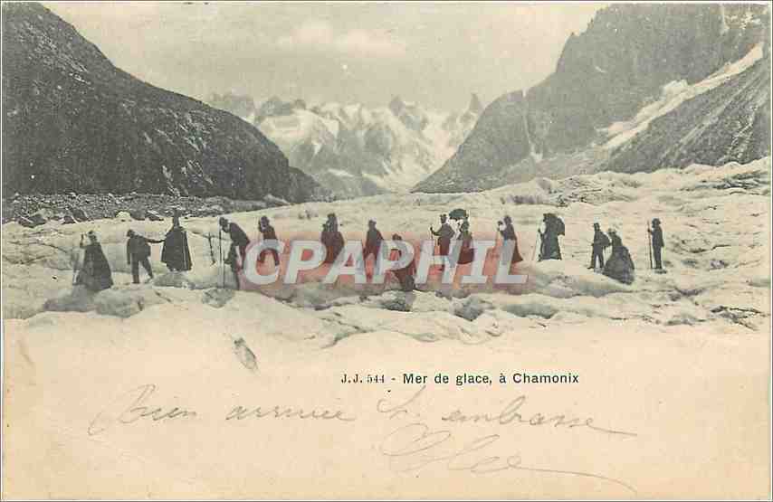 CPA Mer de glace a Chamonix Alpinisme
