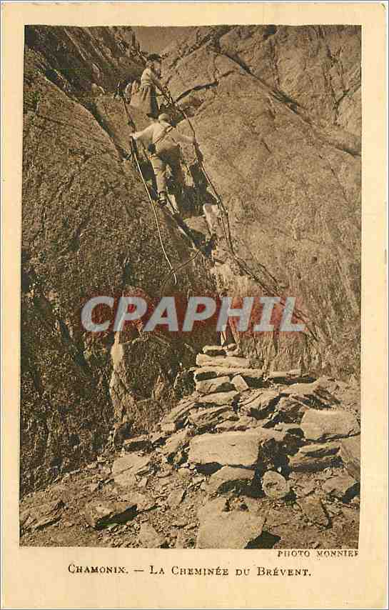 CPA Chamonix La Cheminee du Brevent Alpinisme