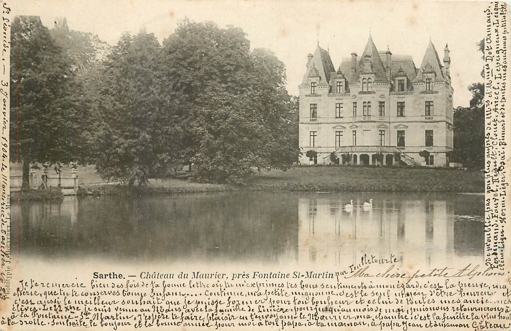 CPA Sarthe Chateau du Maurier pres Fontaine St Martin 