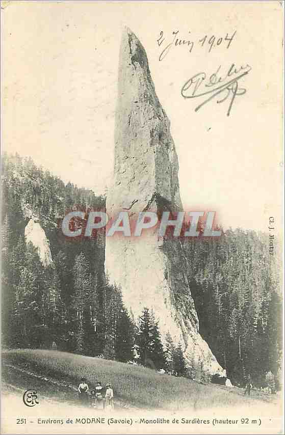 CPA Environs de Modane Savoie Monolithe de Sardieres 