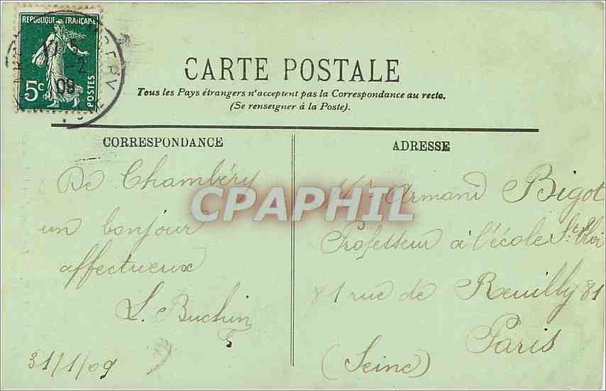 CPA Chambery La Tour du Chateau des Ducs de Savoie  — Rückseite