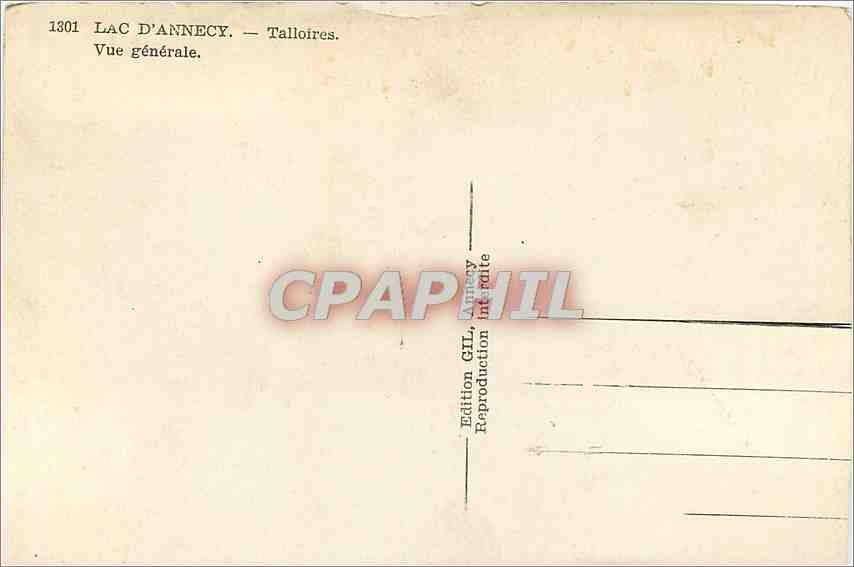 CPA Lac d'Annecy Talloires Vue generale  — Verso