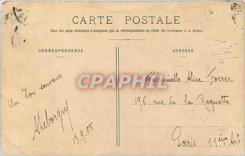 CPA Chambery Le Chateau des Ducs de Savoie  — Rückseite