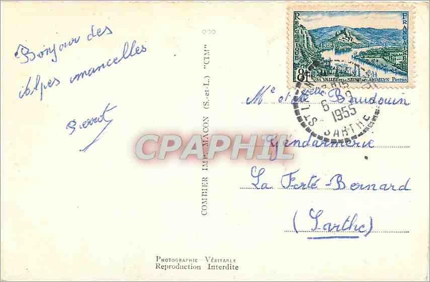 CPA Souvenir de Saint Leonard des Boi  — Rückseite