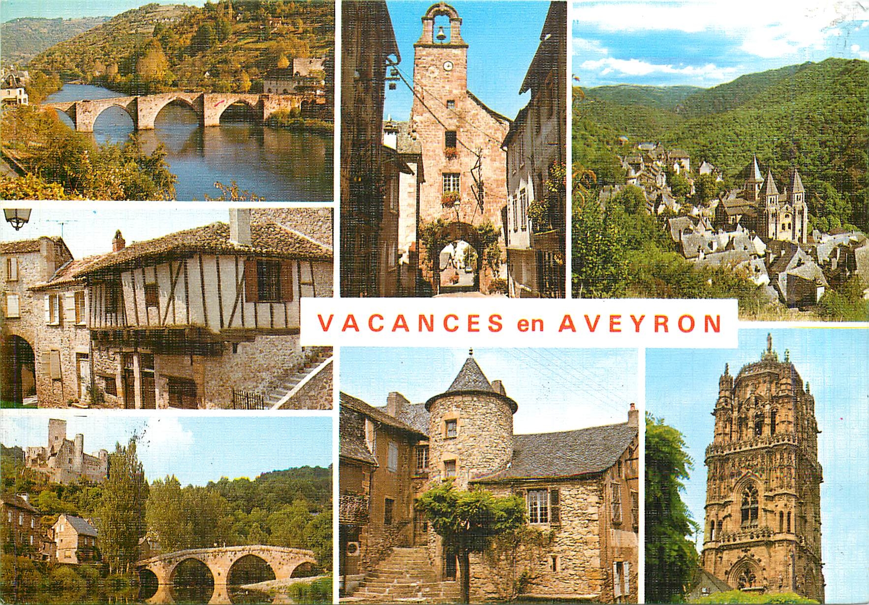 CPM Entraygues Villecomtal Conques Peyrusse le Roc Belcastel Montbazens Rodez 