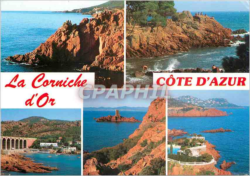 CPM La Cote d'Azur La Corniche d'Or Var Rochers plage Notre Dame Calanque de Santa Lucia 