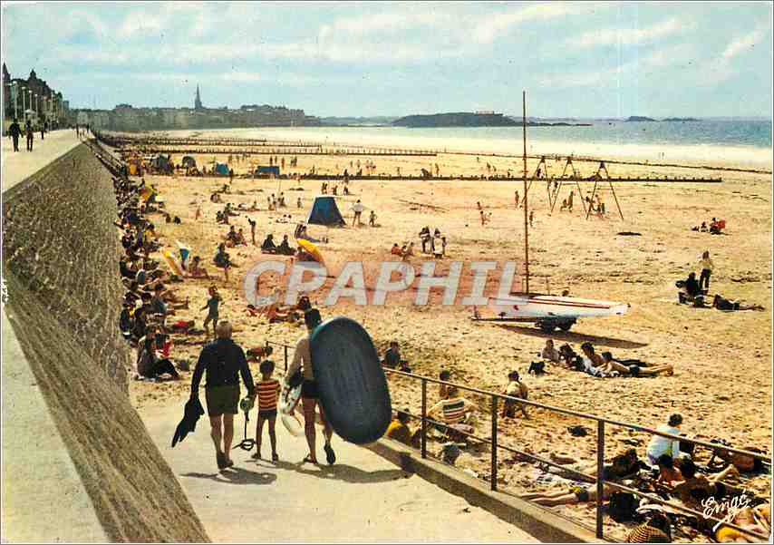 Strand von La Hoguette — Saint-Malo, Küste der Emeraude — Verlag Emage, Nr. 3073