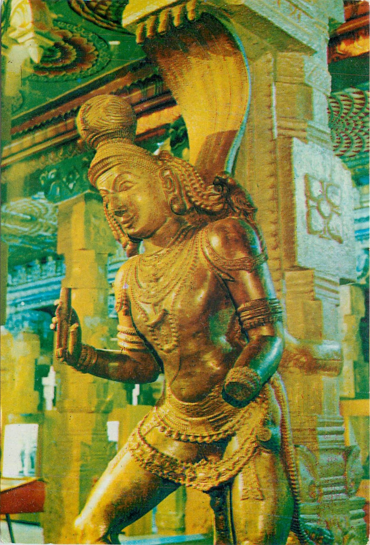 CPM Le Seigneur Siva en Banan chateur ambulant Temple de Meenakshi a Madurai Tamil Nadu Inde 