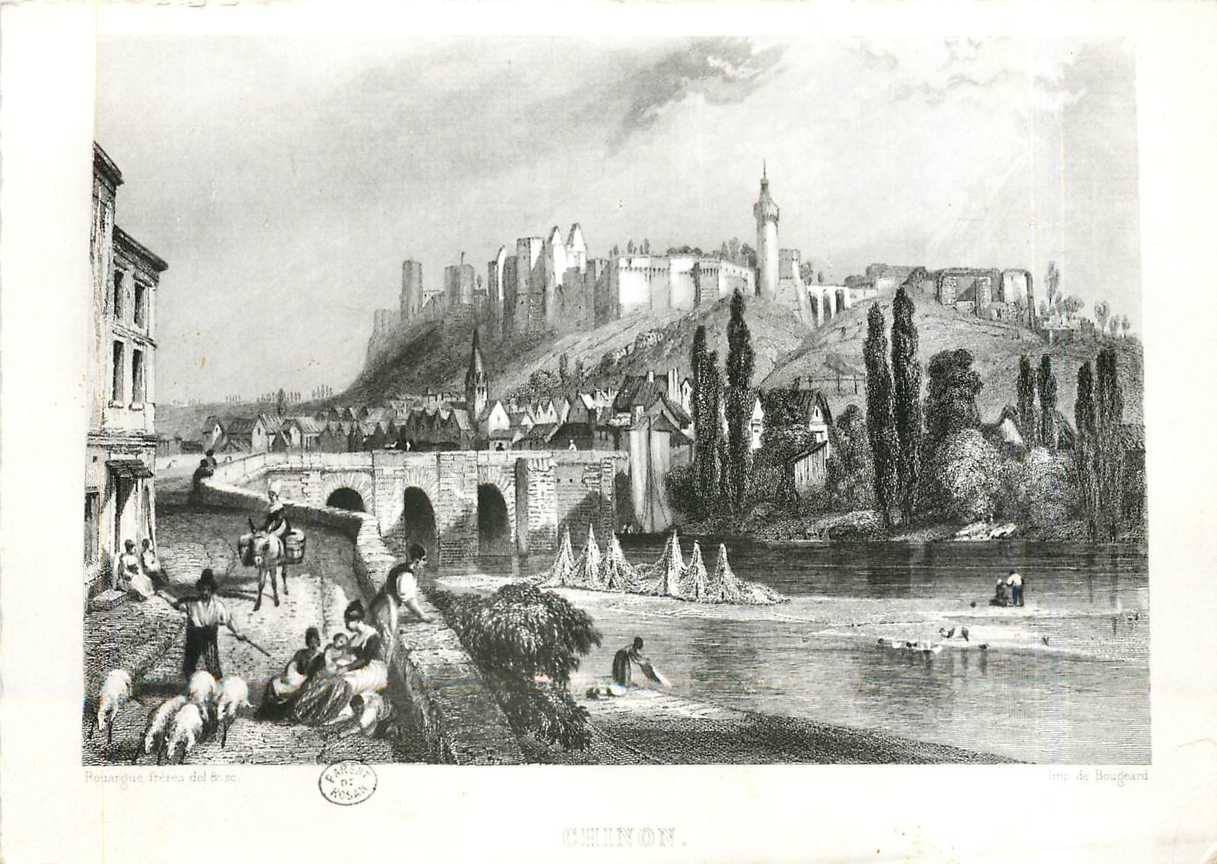 CPM Chinon L et L Cravure romantique 