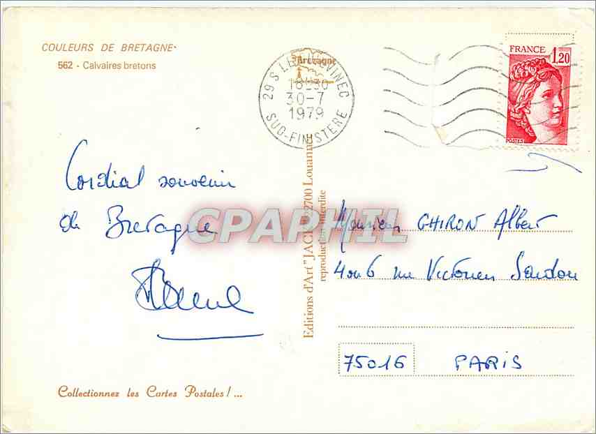 CPM Calvaires Bretons  — Rückseite