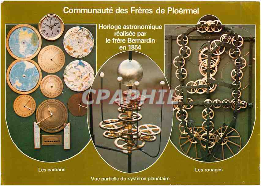 CPA Horloge astronomique realisee par le frere Bernardin en 1854 Ploermel 
