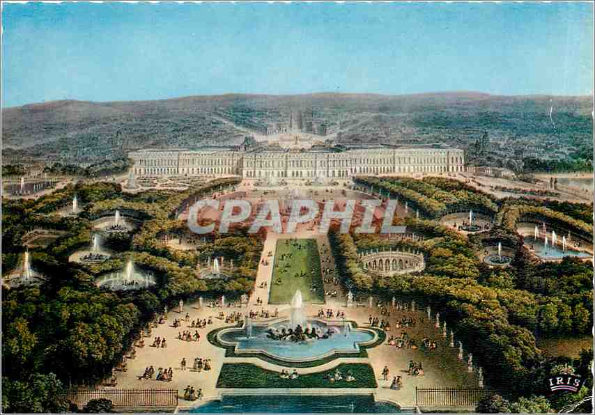 CPA Versailles S et O Vue generale du Parc et du Palais 