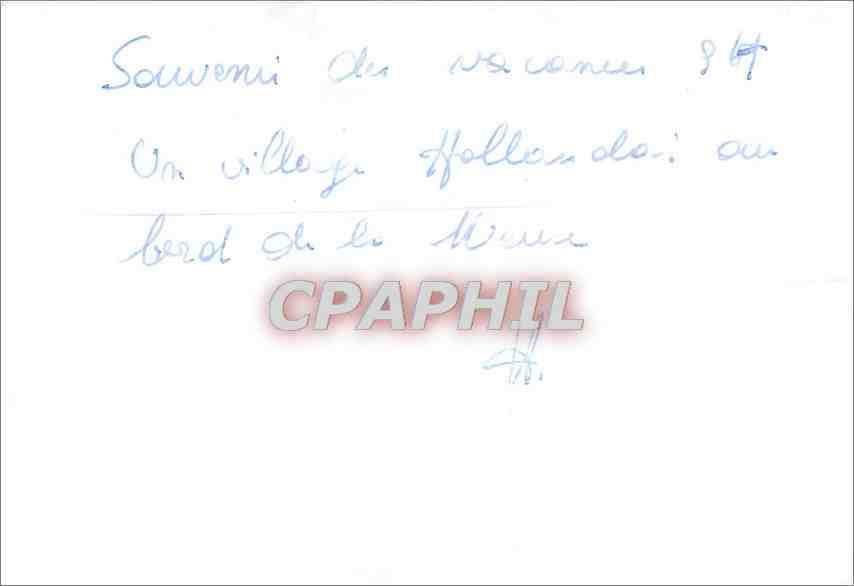 Photo Moulin a vent Hollande — Rückseite