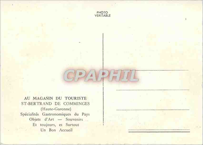 CPM Au Magasin du Touriste St Bertrand de Comminges Haute Garonne  — Rückseite