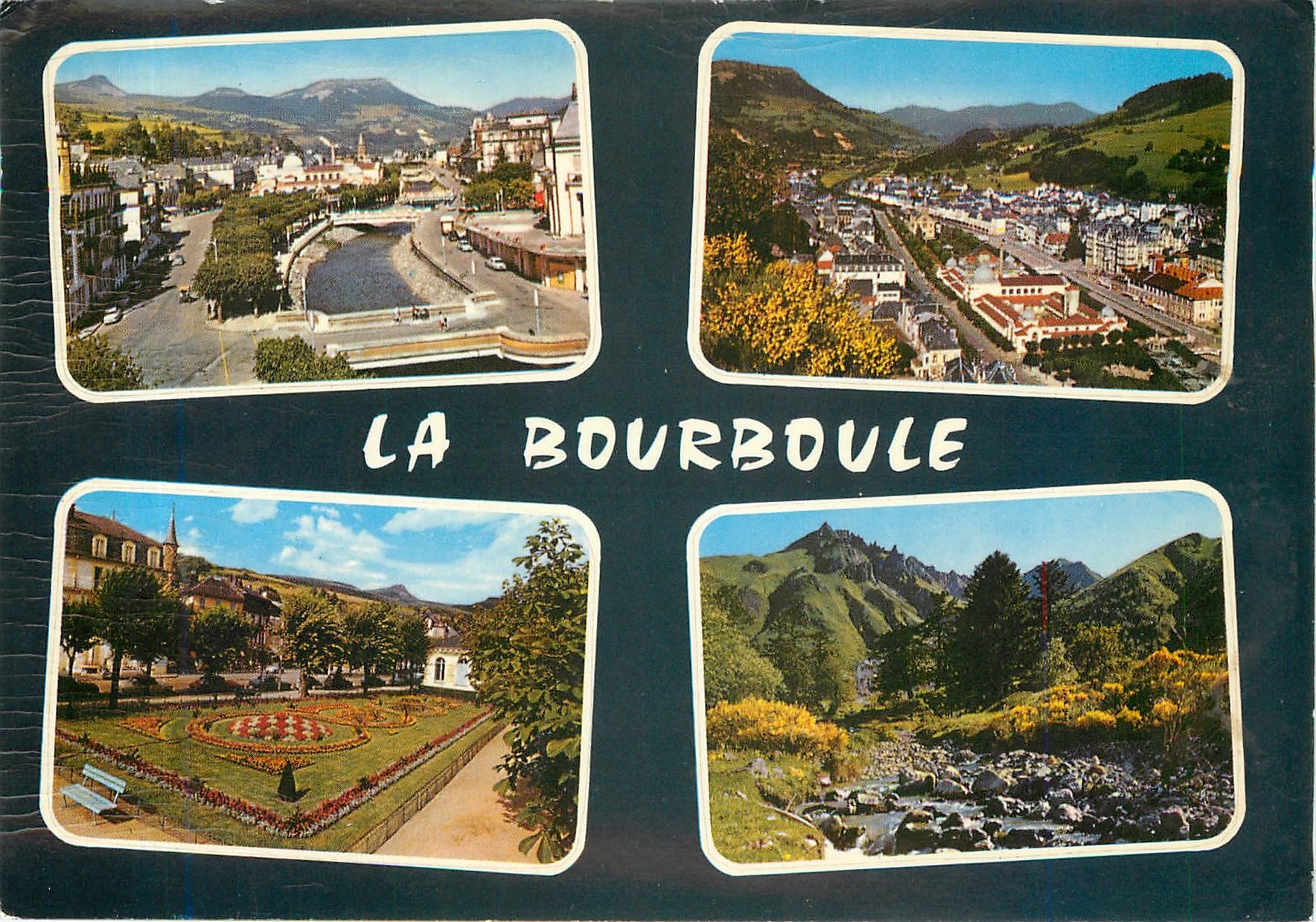CPM La Bourboule L'Auvergne Touristique La Bourboule Vues generales Square Gallieni Puy de Sancy 