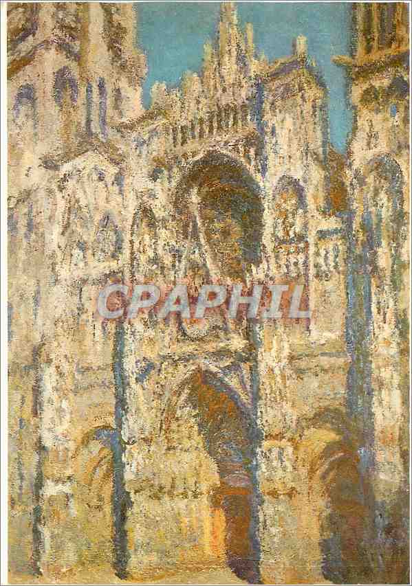 CPA Monet La Cathedrale de Rouen le portail et la tour d'Albane plein soleil 1894 